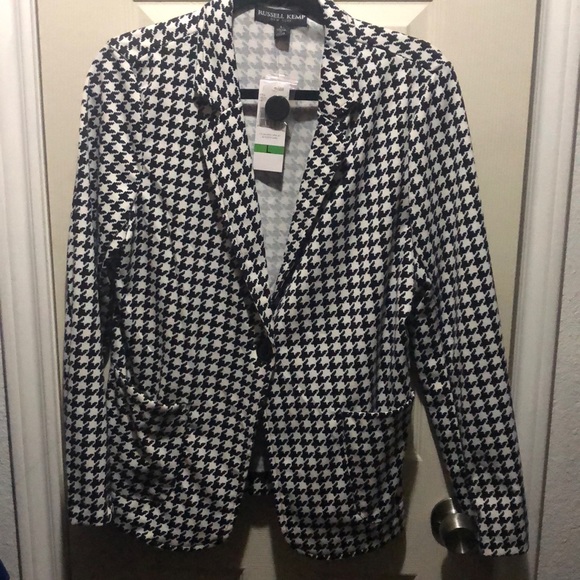 Houndstooth Blazer Suit Jacket - Picture 1 of 5